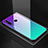 Silikon Schutzhülle Rahmen Tasche Hülle Spiegel Farbverlauf Regenbogen H01 für Huawei Honor 20 Lite Cyan