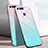 Silikon Schutzhülle Rahmen Tasche Hülle Spiegel Farbverlauf Regenbogen H01 für Huawei Honor V20 Cyan