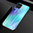 Silikon Schutzhülle Rahmen Tasche Hülle Spiegel Farbverlauf Regenbogen H01 für Huawei Nova 6 SE Cyan