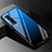 Silikon Schutzhülle Rahmen Tasche Hülle Spiegel Farbverlauf Regenbogen H01 für Oppo Find X2 Pro Blau