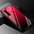 Silikon Schutzhülle Rahmen Tasche Hülle Spiegel Farbverlauf Regenbogen H01 für Oppo Find X2 Pro Rot und Schwarz