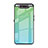 Silikon Schutzhülle Rahmen Tasche Hülle Spiegel Farbverlauf Regenbogen H01 für Samsung Galaxy A80 Grün