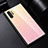 Silikon Schutzhülle Rahmen Tasche Hülle Spiegel Farbverlauf Regenbogen H01 für Samsung Galaxy Note 10 Plus Rosa