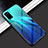 Silikon Schutzhülle Rahmen Tasche Hülle Spiegel Farbverlauf Regenbogen H02 für Huawei Honor V30 Pro 5G Hellblau