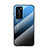 Silikon Schutzhülle Rahmen Tasche Hülle Spiegel Farbverlauf Regenbogen H02 für Huawei P40 Pro Blau