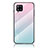 Silikon Schutzhülle Rahmen Tasche Hülle Spiegel Farbverlauf Regenbogen LS1 für Samsung Galaxy A42 5G Cyan