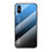 Silikon Schutzhülle Rahmen Tasche Hülle Spiegel Farbverlauf Regenbogen LS1 für Xiaomi Redmi 9AT Blau