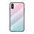 Silikon Schutzhülle Rahmen Tasche Hülle Spiegel Farbverlauf Regenbogen LS1 für Xiaomi Redmi 9AT Cyan