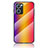 Silikon Schutzhülle Rahmen Tasche Hülle Spiegel Farbverlauf Regenbogen LS2 für Oppo Reno7 5G Orange