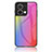 Silikon Schutzhülle Rahmen Tasche Hülle Spiegel Farbverlauf Regenbogen LS2 für Oppo Reno9 5G Rosa