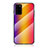 Silikon Schutzhülle Rahmen Tasche Hülle Spiegel Farbverlauf Regenbogen LS2 für Samsung Galaxy S20 Plus 5G Orange