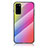 Silikon Schutzhülle Rahmen Tasche Hülle Spiegel Farbverlauf Regenbogen LS2 für Samsung Galaxy S20 Rosa