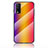 Silikon Schutzhülle Rahmen Tasche Hülle Spiegel Farbverlauf Regenbogen LS2 für Vivo Y30 Orange