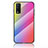 Silikon Schutzhülle Rahmen Tasche Hülle Spiegel Farbverlauf Regenbogen LS2 für Vivo Y30 Rosa
