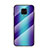 Silikon Schutzhülle Rahmen Tasche Hülle Spiegel Farbverlauf Regenbogen LS2 für Xiaomi Poco M2 Pro Blau