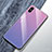 Silikon Schutzhülle Rahmen Tasche Hülle Spiegel Farbverlauf Regenbogen M01 für Apple iPhone X Violett