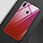 Silikon Schutzhülle Rahmen Tasche Hülle Spiegel Farbverlauf Regenbogen M01 für Huawei Enjoy 9 Plus Rot