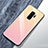 Silikon Schutzhülle Rahmen Tasche Hülle Spiegel Farbverlauf Regenbogen M01 für Samsung Galaxy S9 Plus Rosa