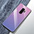 Silikon Schutzhülle Rahmen Tasche Hülle Spiegel Farbverlauf Regenbogen M01 für Samsung Galaxy S9 Plus Violett