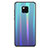 Silikon Schutzhülle Rahmen Tasche Hülle Spiegel Farbverlauf Regenbogen M02 für Huawei Mate 20 Pro Hellblau