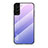 Silikon Schutzhülle Rahmen Tasche Hülle Spiegel Farbverlauf Regenbogen M02 für Samsung Galaxy S21 5G Helles Lila