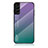 Silikon Schutzhülle Rahmen Tasche Hülle Spiegel Farbverlauf Regenbogen M02 für Samsung Galaxy S21 5G Violett