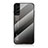 Silikon Schutzhülle Rahmen Tasche Hülle Spiegel Farbverlauf Regenbogen M02 für Samsung Galaxy S21 Plus 5G Grau