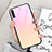 Silikon Schutzhülle Rahmen Tasche Hülle Spiegel Farbverlauf Regenbogen M03 für Huawei P30 Rosa