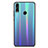 Silikon Schutzhülle Rahmen Tasche Hülle Spiegel Farbverlauf Regenbogen R01 für Huawei Honor V10 Lite Blau