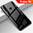 Silikon Schutzhülle Rahmen Tasche Hülle Spiegel für Huawei Enjoy 9s Schwarz