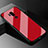 Silikon Schutzhülle Rahmen Tasche Hülle Spiegel für LG G7 Rot