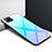 Silikon Schutzhülle Rahmen Tasche Hülle Spiegel für Oppo A73 5G Hellblau