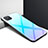 Silikon Schutzhülle Rahmen Tasche Hülle Spiegel für Oppo A92s 5G Hellblau