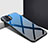 Silikon Schutzhülle Rahmen Tasche Hülle Spiegel für Oppo F17 Pro Blau