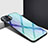 Silikon Schutzhülle Rahmen Tasche Hülle Spiegel für Oppo F17 Pro Cyan