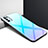 Silikon Schutzhülle Rahmen Tasche Hülle Spiegel für Oppo Find X3 Lite 5G Hellblau