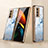 Silikon Schutzhülle Rahmen Tasche Hülle Spiegel für Samsung Galaxy Z Fold2 5G Hellblau