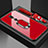 Silikon Schutzhülle Rahmen Tasche Hülle Spiegel mit Fingerring Ständer für Oppo A9X Rot