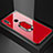 Silikon Schutzhülle Rahmen Tasche Hülle Spiegel mit Magnetisch Fingerring Ständer für Huawei Honor View 10 Lite Rot