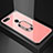 Silikon Schutzhülle Rahmen Tasche Hülle Spiegel mit Magnetisch Fingerring Ständer für Huawei Y6 Prime (2018) Rosegold