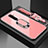 Silikon Schutzhülle Rahmen Tasche Hülle Spiegel mit Magnetisch Fingerring Ständer für Realme X2 Pro Rosa