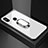 Silikon Schutzhülle Rahmen Tasche Hülle Spiegel mit Magnetisch Fingerring Ständer für Xiaomi Mi Max 3 Weiß