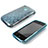 Silikon Schutzhülle Transparent Hülle Kreis für Apple iPhone 3G 3GS Hellblau
