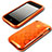 Silikon Schutzhülle Transparent Hülle Kreis für Apple iPhone 3G 3GS Orange