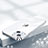 Silikon Schutzhülle Ultra Dünn Flexible Tasche Durchsichtig Transparent Bling-Bling LD2 für Apple iPhone 13 Silber