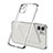 Silikon Schutzhülle Ultra Dünn Flexible Tasche Durchsichtig Transparent H01 für Apple iPhone 12 Max Silber