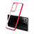 Silikon Schutzhülle Ultra Dünn Flexible Tasche Durchsichtig Transparent H01 für Samsung Galaxy S21 Ultra 5G Rot