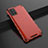 Silikon Schutzhülle Ultra Dünn Flexible Tasche Durchsichtig Transparent H02 für Samsung Galaxy A71 5G Rot