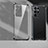 Silikon Schutzhülle Ultra Dünn Flexible Tasche Durchsichtig Transparent H04 für Samsung Galaxy S21 Ultra 5G Schwarz
