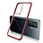 Silikon Schutzhülle Ultra Dünn Flexible Tasche Durchsichtig Transparent H04 für Vivo X50 Pro 5G Rot